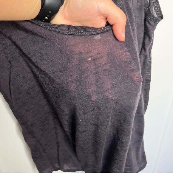 Pam & Gela Washed Burn Out Lightweight High Low Tank Top Size Small - Picture 5 of 5
